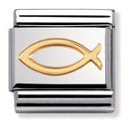 Nomination Nomination Plain Gold Charm Link Nomination Classic Link Charm - Plain Gold Ichthus / Christian Fish