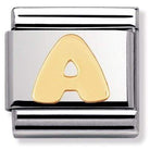 Nomination Nomination Plain Gold Charm Link Nomination Classic Link Charm - Plain Gold Letter A