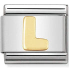 Nomination Nomination Plain Gold Charm Link Nomination Classic Link Charm - Plain Gold Letter L