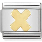 Nomination Nomination Plain Gold Charm Link Nomination Classic Link Charm - Plain Gold Letter X