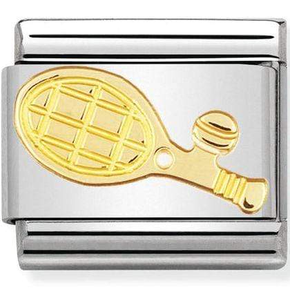 Nomination Nomination Plain Gold Charm Link Nomination Classic Link Charm - Plain Gold Tennis Racket