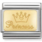 Nomination Nomination Plain Gold Charm Link Nomination Classic Link Charm - Princess Symbol