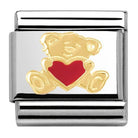 Nomination Nomination Plain Gold Charm Link Nomination Classic Link Charm - Teddy With Heart