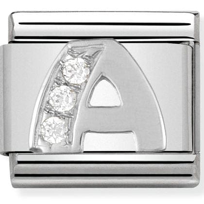 Nomination Silvershine Letters Nomination Classic Link Charm - Silvershine C/Z Letter A