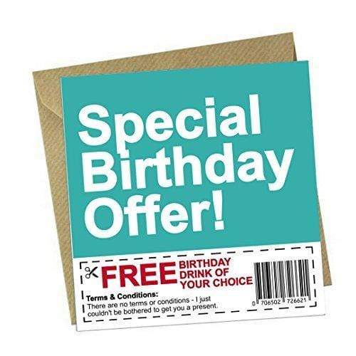 Red Rakoon Greeting Card Funny Coupon & Greeting Card - Card & Birthday Drink