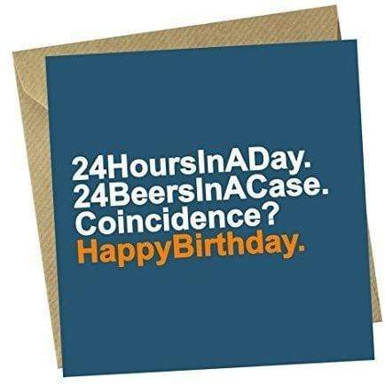 Red Rakoon Greeting Card Funny Greeting Card - 24 Beers Coincidence