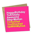 Red Rakoon Greeting Card Funny Greeting Card - Awesome Step-Mother Birthday