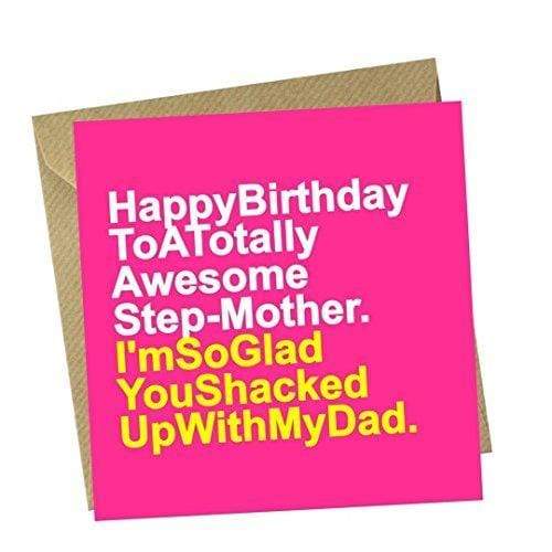 Red Rakoon Greeting Card Funny Greeting Card - Awesome Step-Mother Birthday