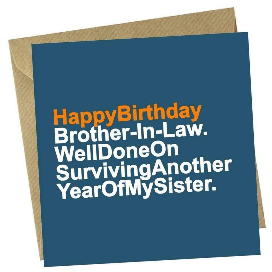 Red Rakoon Greeting Card Funny Greeting Card - Brother-in-Law Survival