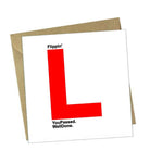 Red Rakoon Greeting Card Funny Greeting Card - Flippin? L Well Done