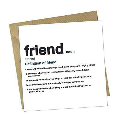 Red Rakoon Greeting Card Funny Greeting Card - Friend Definition