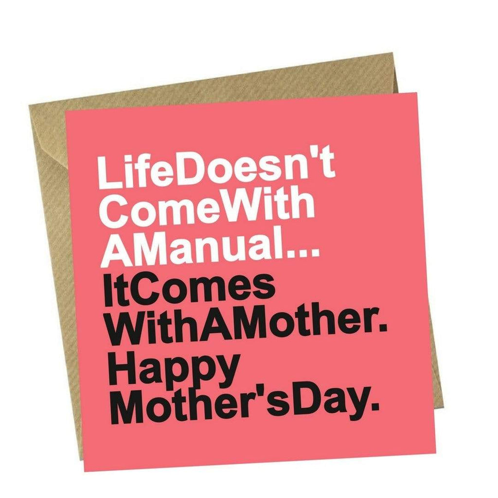 Red Rakoon Greeting Card Funny Greeting Card - Mother's Day Manual