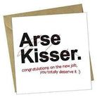 Red Rakoon Greeting Card Funny Greeting Card - New Job Arse Kisser