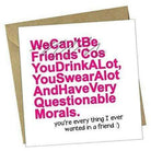 Red Rakoon Greeting Card Funny Greeting Card - Questionable Morals
