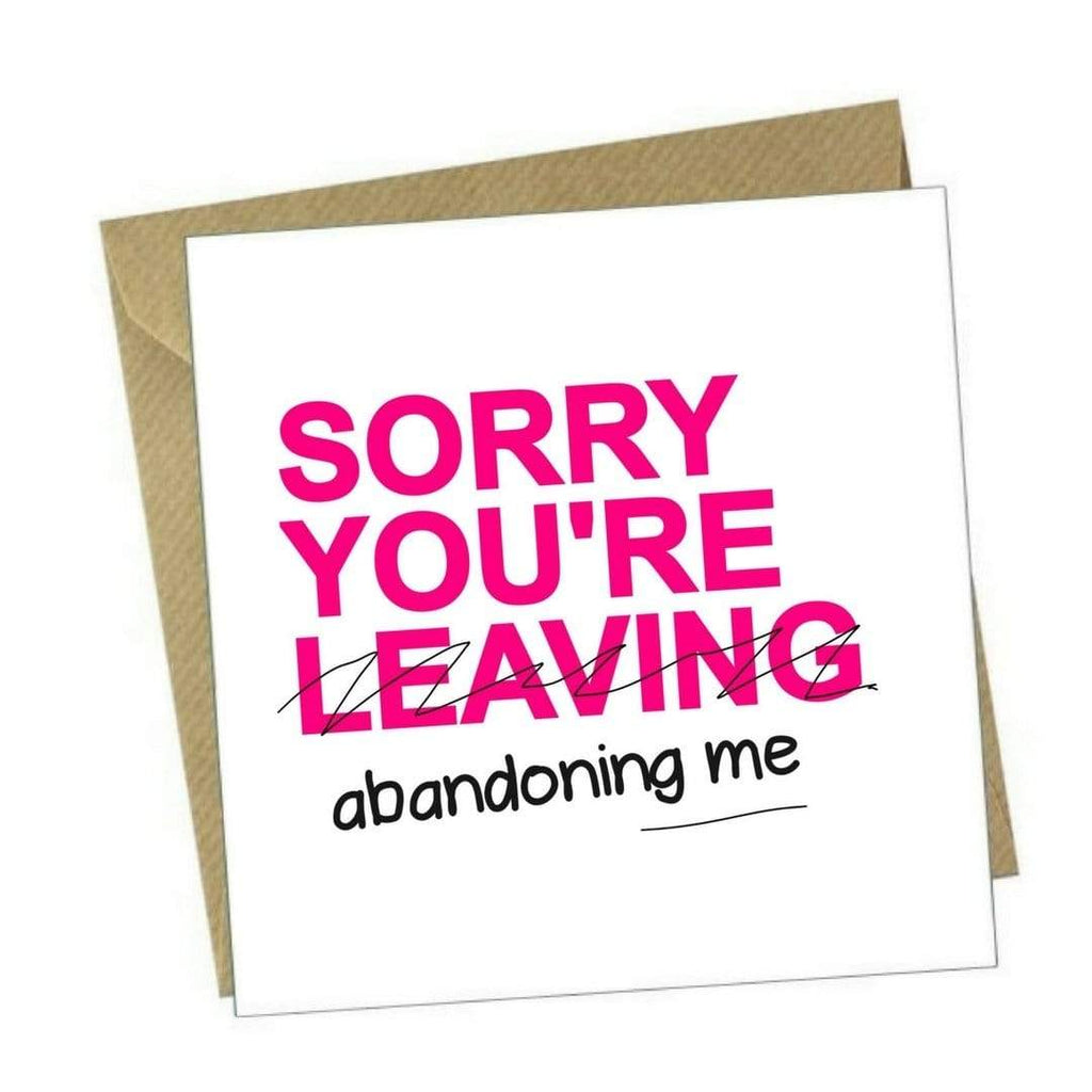Red Rakoon Greeting Card Funny Greeting Card - Sorry Abandoning Me