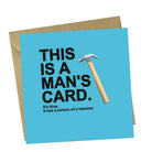 Red Rakoon Greeting Card Funny Greeting Card - This Is A Man's Card