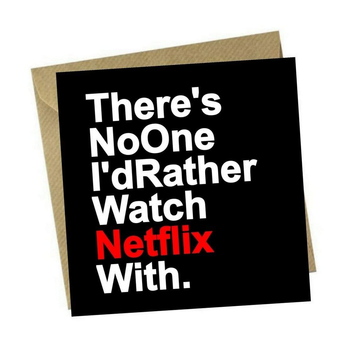 Red Rakoon Greeting Card Funny Greeting Card - Watch Netflix With