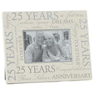 Shudehill Giftware Photo Frames Script Anniversary 6'' x 4'' Photo Frame - 25 Years Silver Anniversary