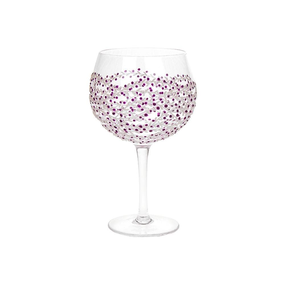 Sunny By Sue Gin Glass Gin Glass - Purple Iridescent Swirl