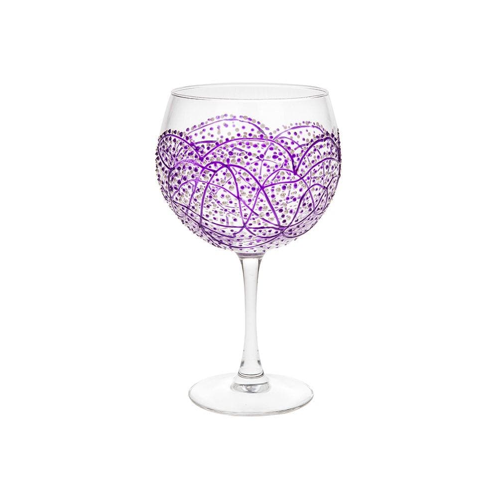 Sunny By Sue Gin Glass Gin Glass - Purple Swirls