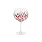 Sunny By Sue Gin Glass Hand Decorated Gin Glass - Japanese Garden Red Blossom