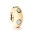 Trollbeads Trollbeads - Glass Bead - Beige/Blue Dot