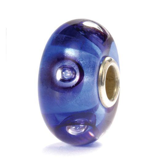 Trollbeads Trollbeads - Glass Bead - Clear Blue Bubbles 61352