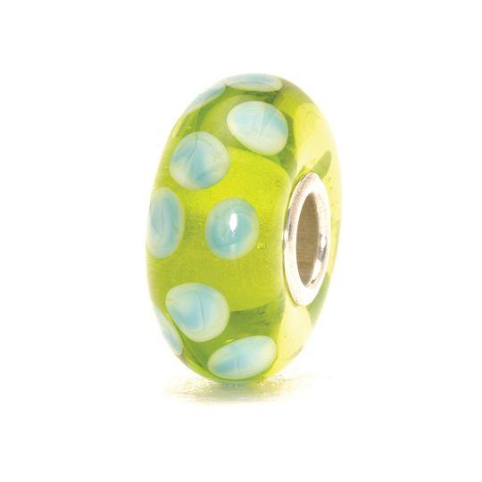 Trollbeads Trollbeads - Glass Bead - Turquoise Green Dot 61169