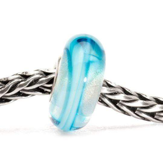 Trollbeads Trollbeads - Glass Bead - Turquoise Ribbon 61313
