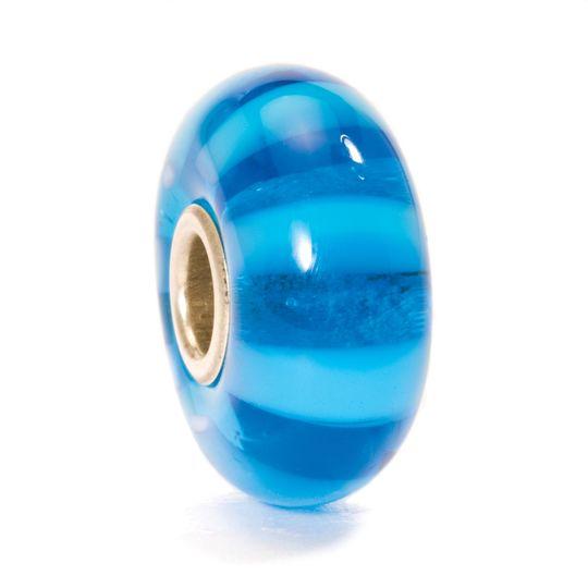 Trollbeads Trollbeads - Glass Bead - Turquoise Stripe 61358