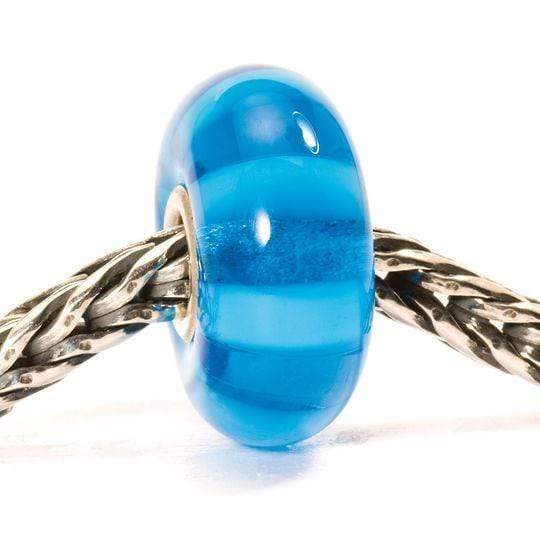 Trollbeads Trollbeads - Glass Bead - Turquoise Stripe 61358