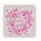 Whistlefish Greeting Card Floral Heart I Love You Greeting Card