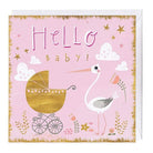 Whistlefish Greeting Card Hello Baby Pink Greeting Card