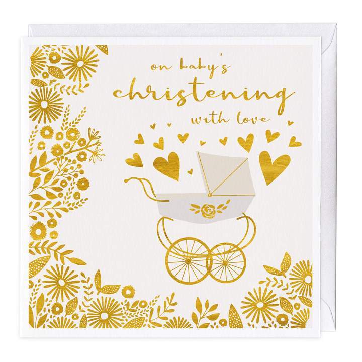 Whistlefish Greeting Card On Baby's Christening With Love Greeting Card