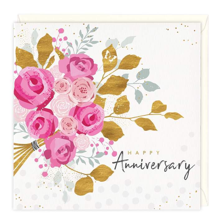 Whistlefish Greeting Card Whistlefish Anniversary Card - Happy Aniversary Bouquet