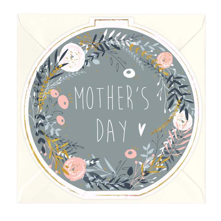 Whistlefish Greeting Card Whistlefish Floral Round Card - Mother's Day