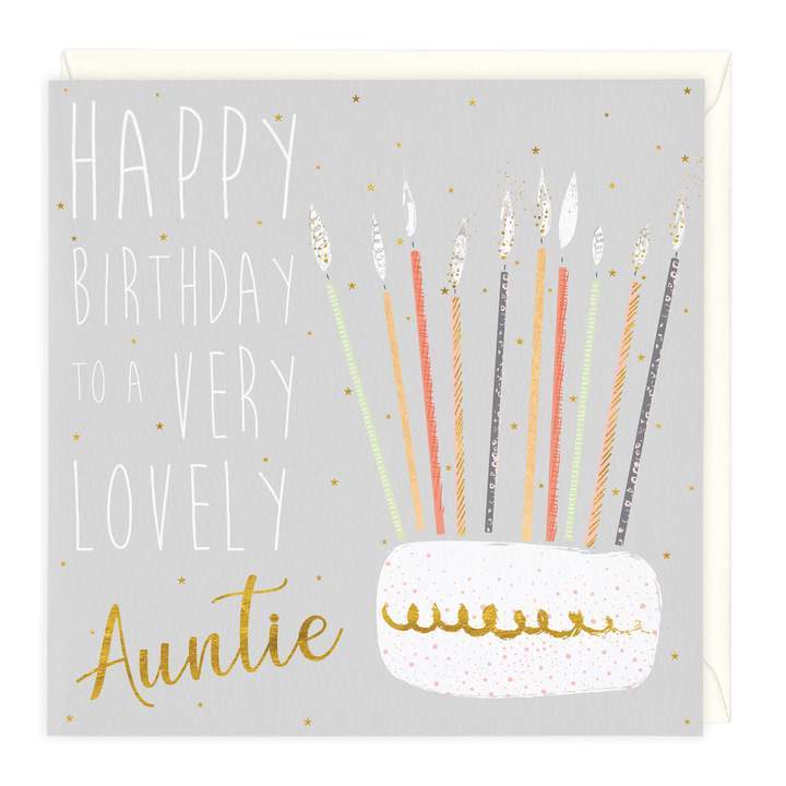 Whistlefish Greeting Card Whistlefish Greeting Card - Happy Birthday To A Very Lovely Auntie