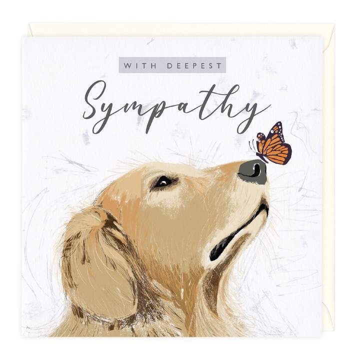 Whistlefish Greeting Card With Deepest Sympathy Canine Greeting Card
