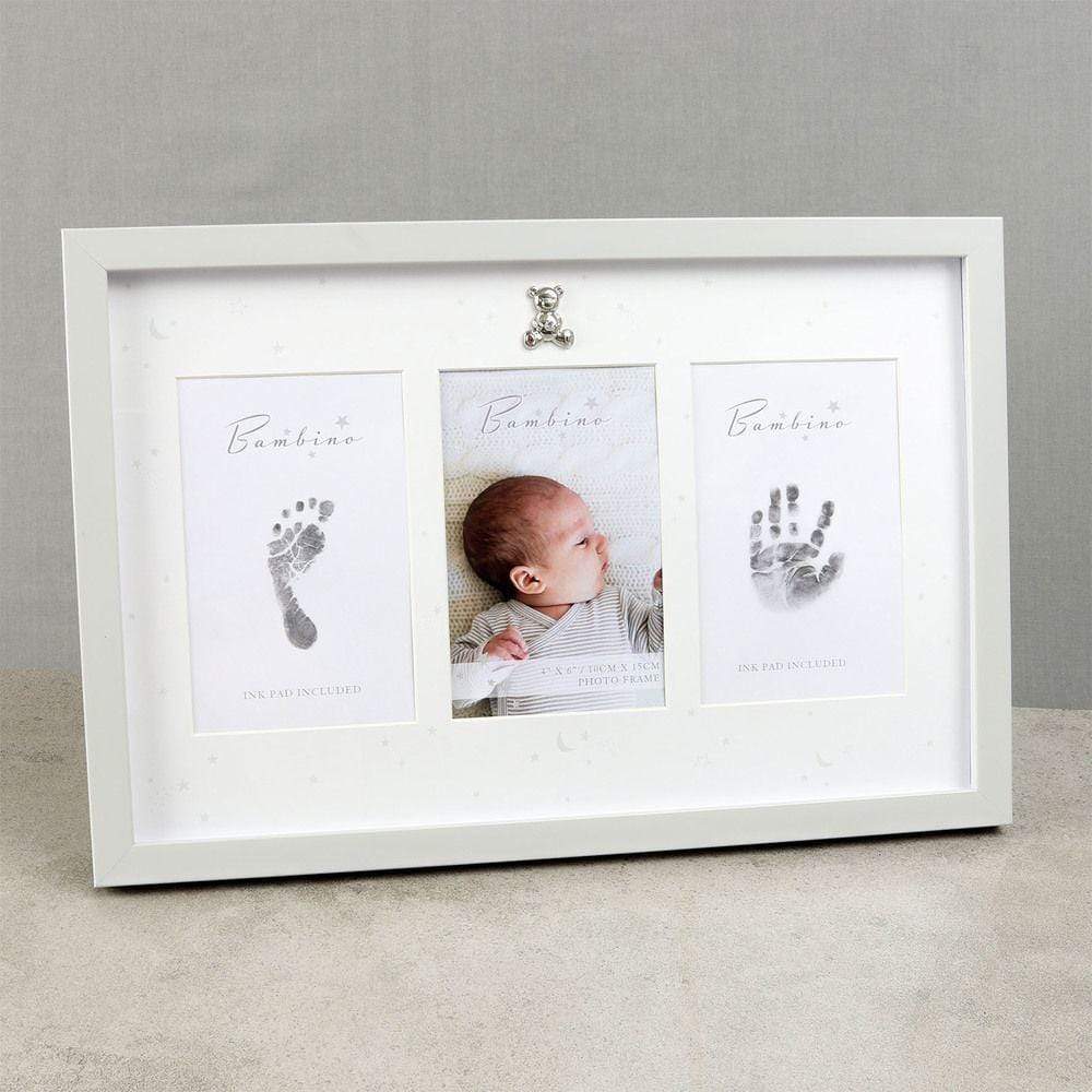 Widdop Bambino 4'' x 6'' Footprint and Handprint Photo Frame - White (With Ink Pad)