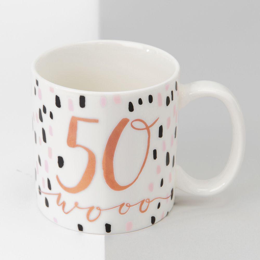 Widdop Mug Luxe China Birthday Mug - 50