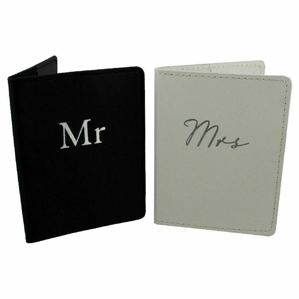 Widdop Passport Holder Mr & Mrs Amore Mr & Mrs Black and White Matching Passport Holders (Honeymoon Gift)