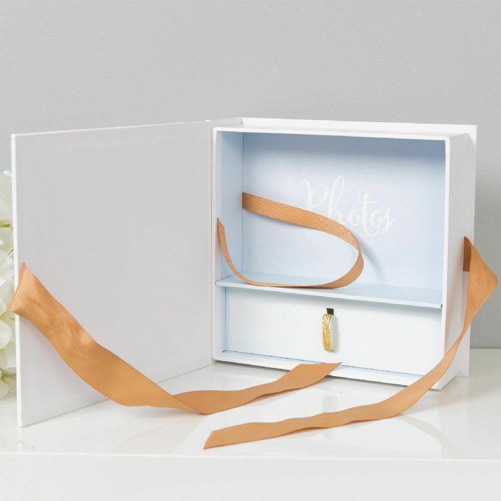 Widdop Photo Album Always & Forever Happily Ever After Wedding Photo Box and Memory Stick Holder