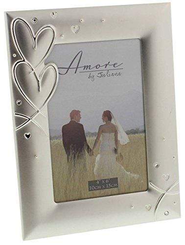 Widdop Photo Frames Amore Photo Frame with Hearts & Crystals