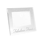 Widdop Photo Frames Glitter Glass - Silver Mirror 4 x 6 inch Photo Frame - Fabulous Friends