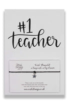 WishString Greeting Card Wishstrings Greeting Card With Bracelet - #1 Teacher