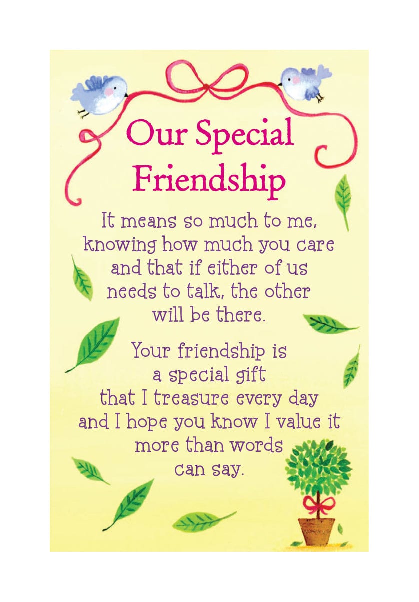WPL Gifts Keepsake Heartwarmers Keepsake Card & Envelope 3.5'' x 2'' - Our Special Friendship