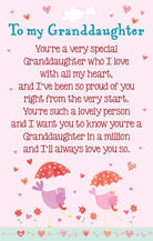 WPL Gifts Keepsake Heartwarmers Keepsake Card - to My Granddaughter