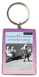 WPL Gifts Keyring Heartwarmers & Slogans Keyring - Growing Up is Optional
