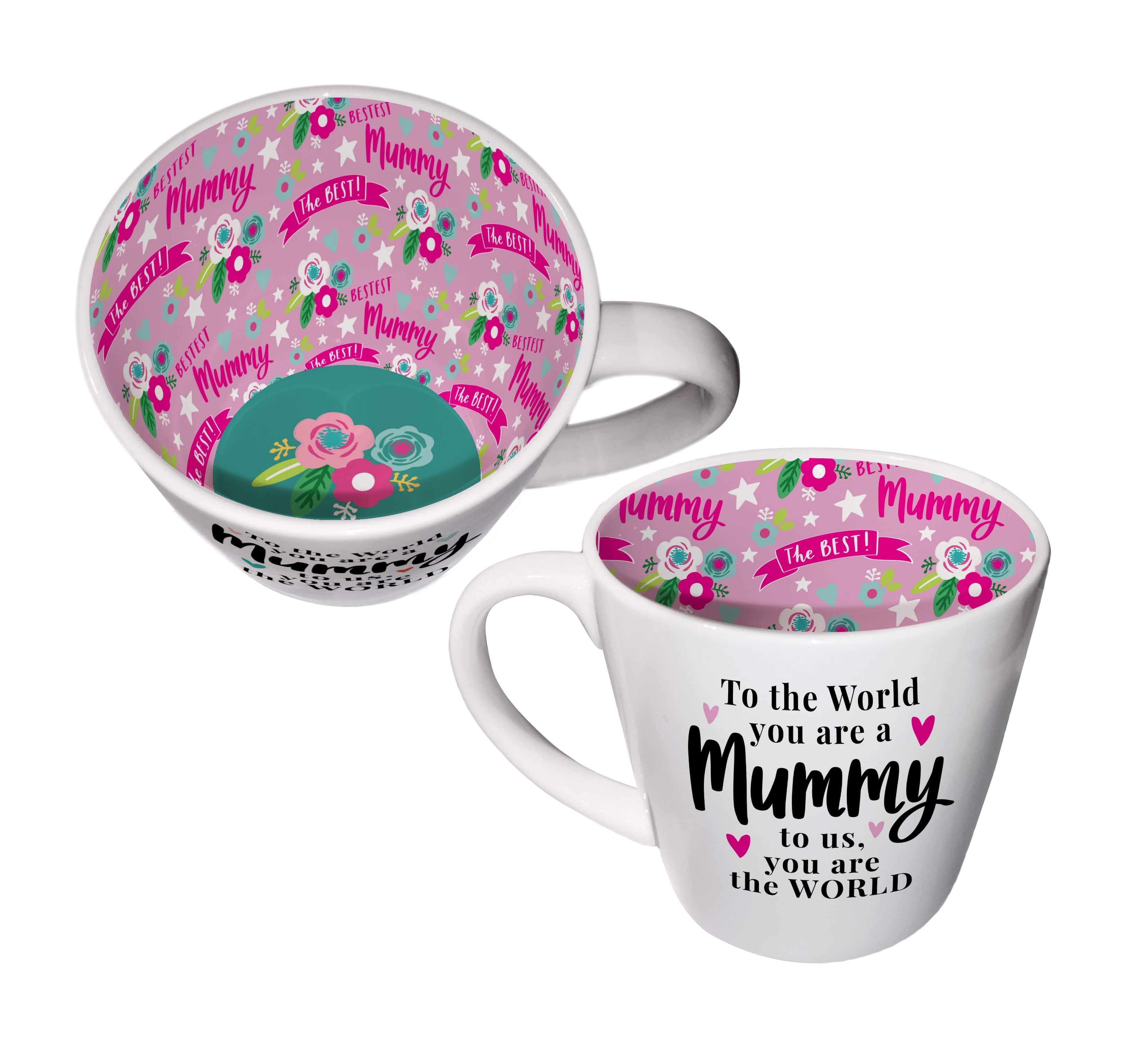 WPL Gifts Mug Inside Out Mug With Gift Box - Mummy You Are The World