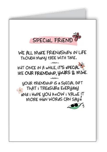 WPL Greeting Card Inspired Words Greeting Card - Special Friend